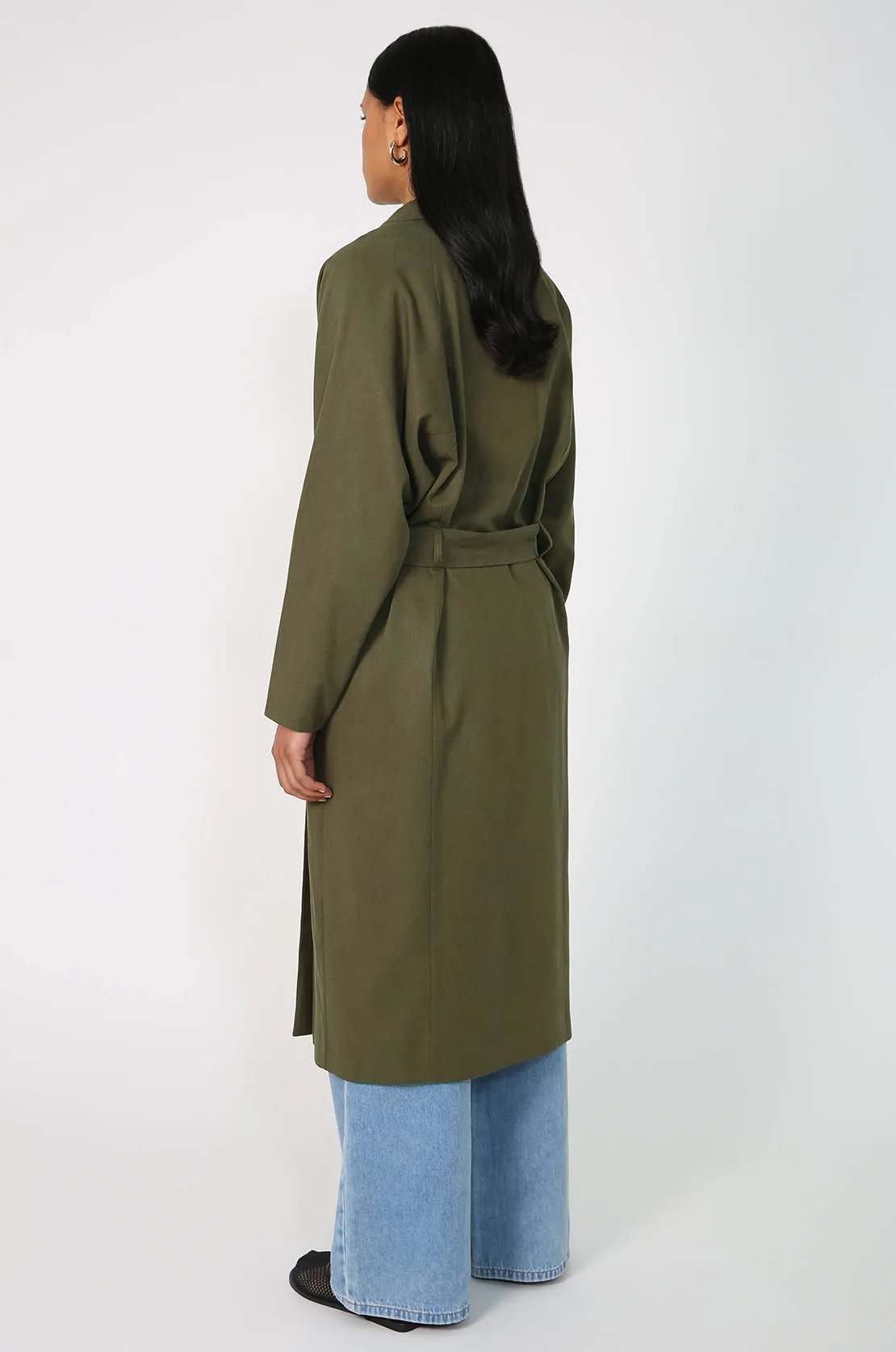 onward trench coat / khaki green