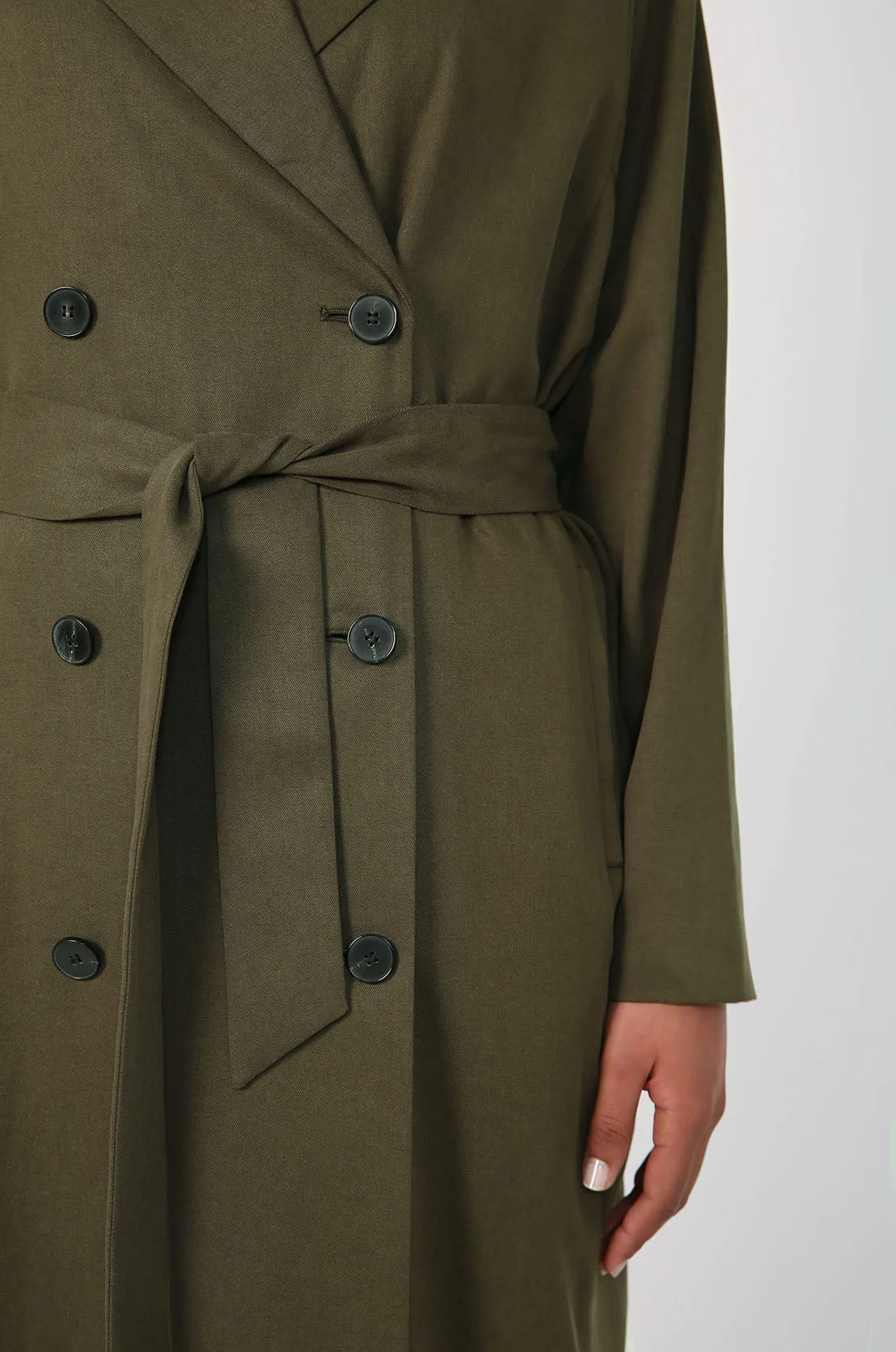 onward trench coat / khaki green