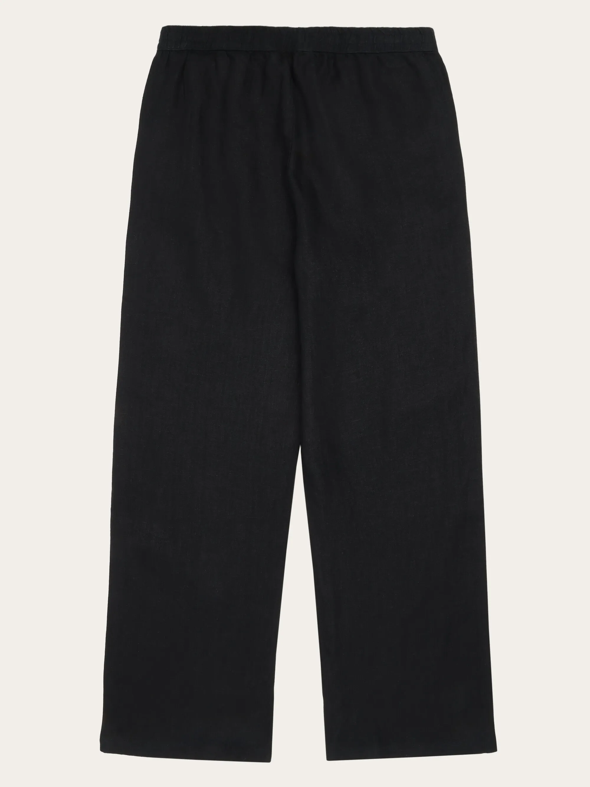 POSEY wide mid-rise linen pants - GOTS/Vegan - Black Jet