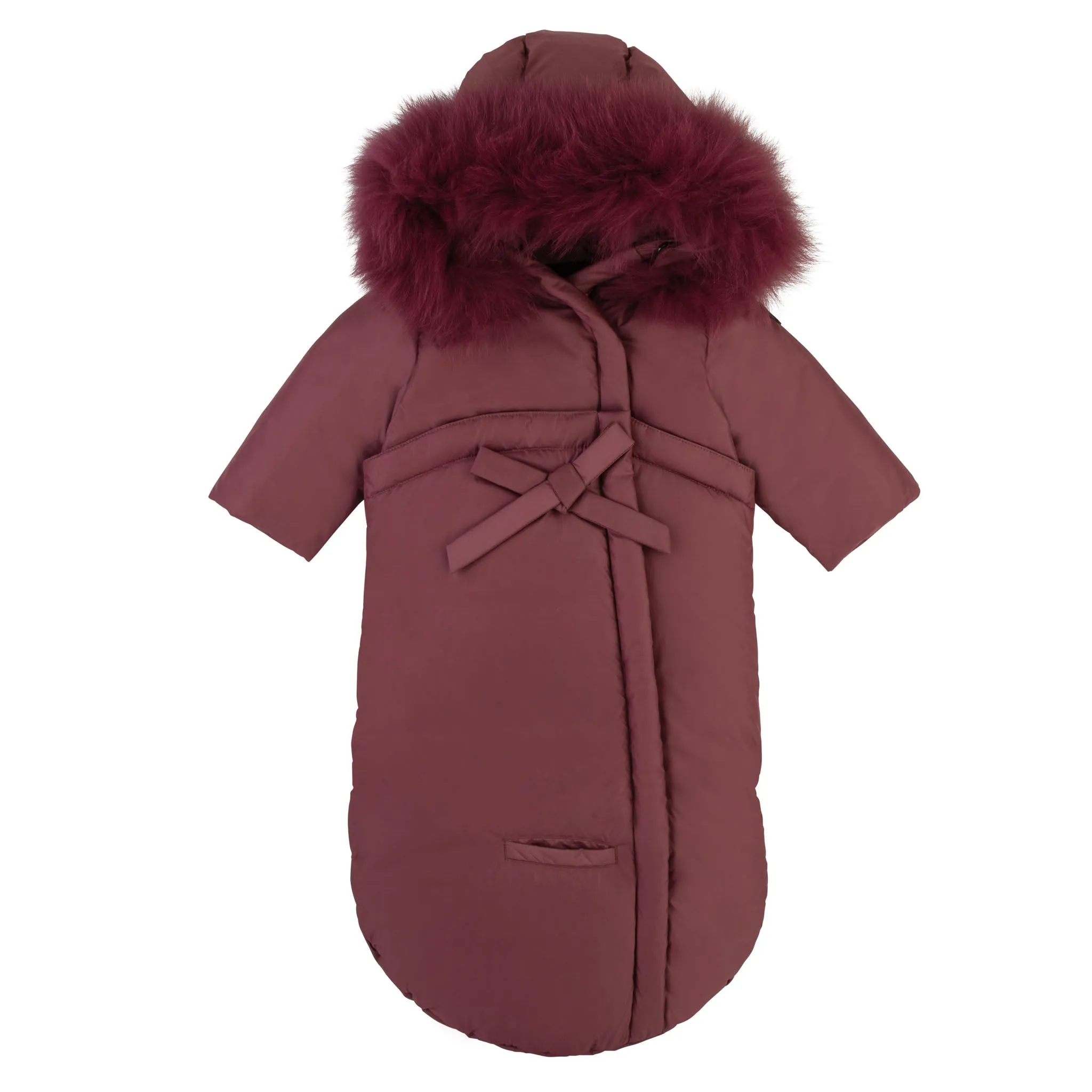 Pramie Dark Mauve Bow Snowsuit