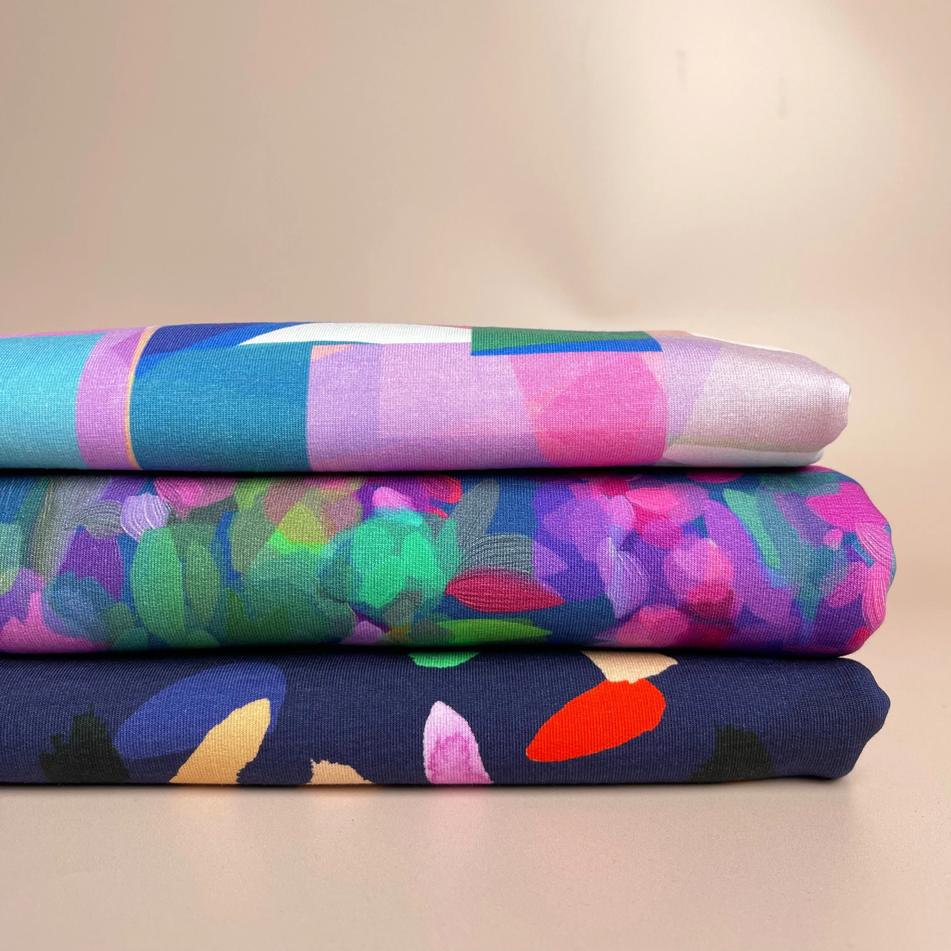 REMNANT 0.44 Metre - Gemstones Navy Organic Cotton French Terry