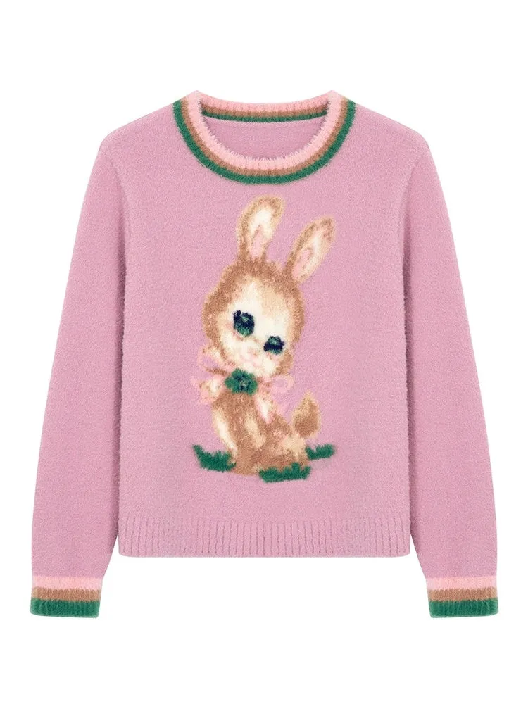 Retro Bunny Soft And Waxy Sweater