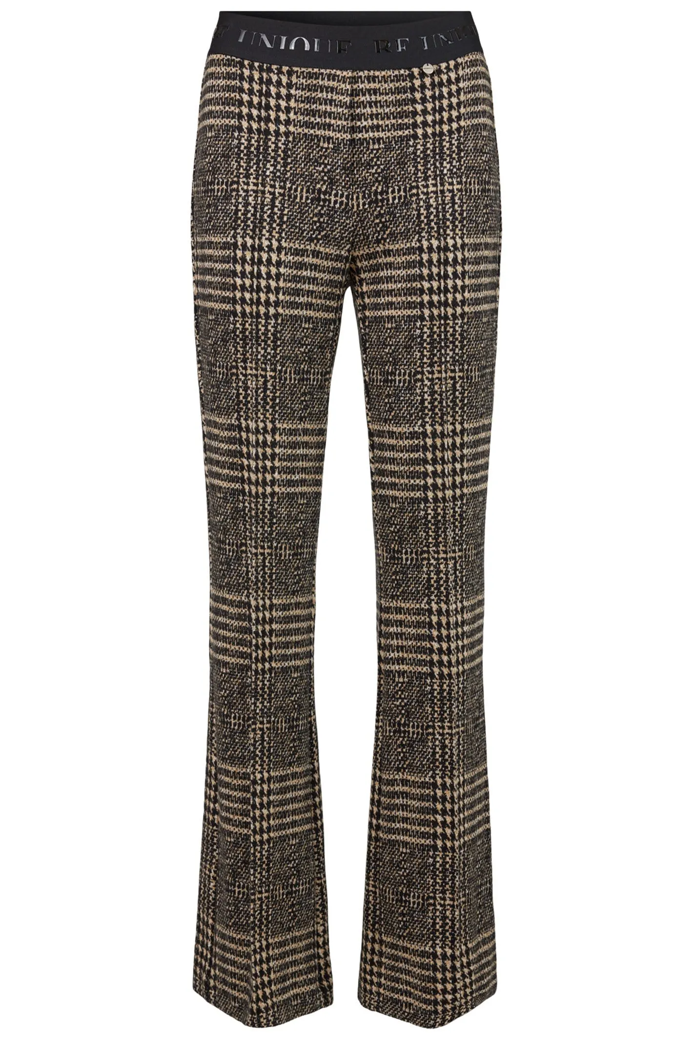 Robell 53474-5589-39 Joella Trousers Chocolate Brown Check 82cm Long