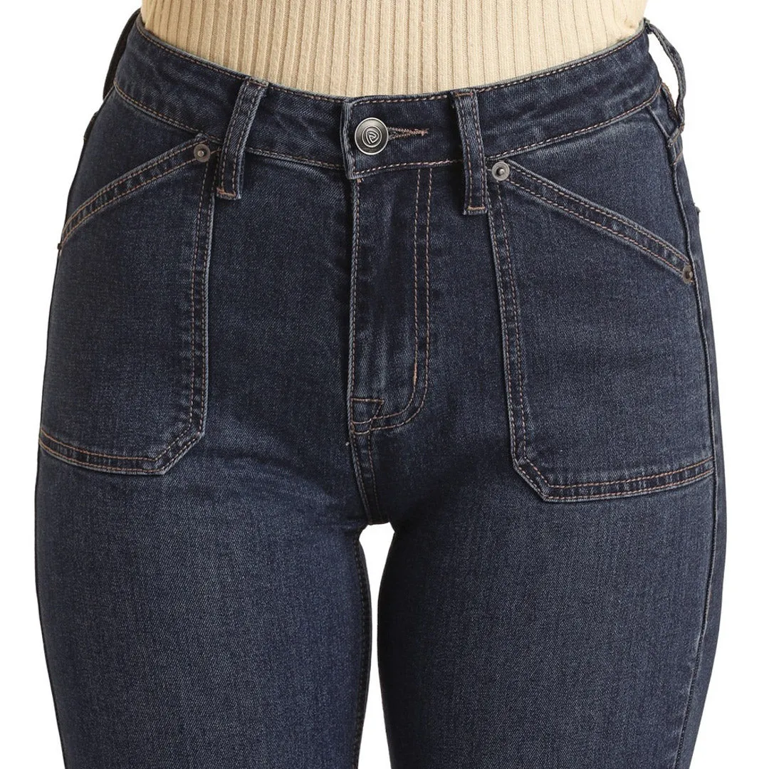Rock & Roll Denim Women's Front Patch Pocket Relaxed Fit Trouser Jeans