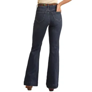 Rock & Roll Denim Women's Front Patch Pocket Relaxed Fit Trouser Jeans
