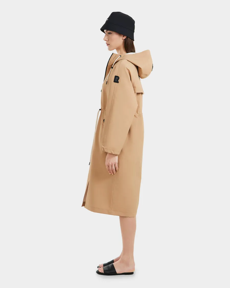 RUD-8125008 CARLA ALMOND LONG RAINCOAT