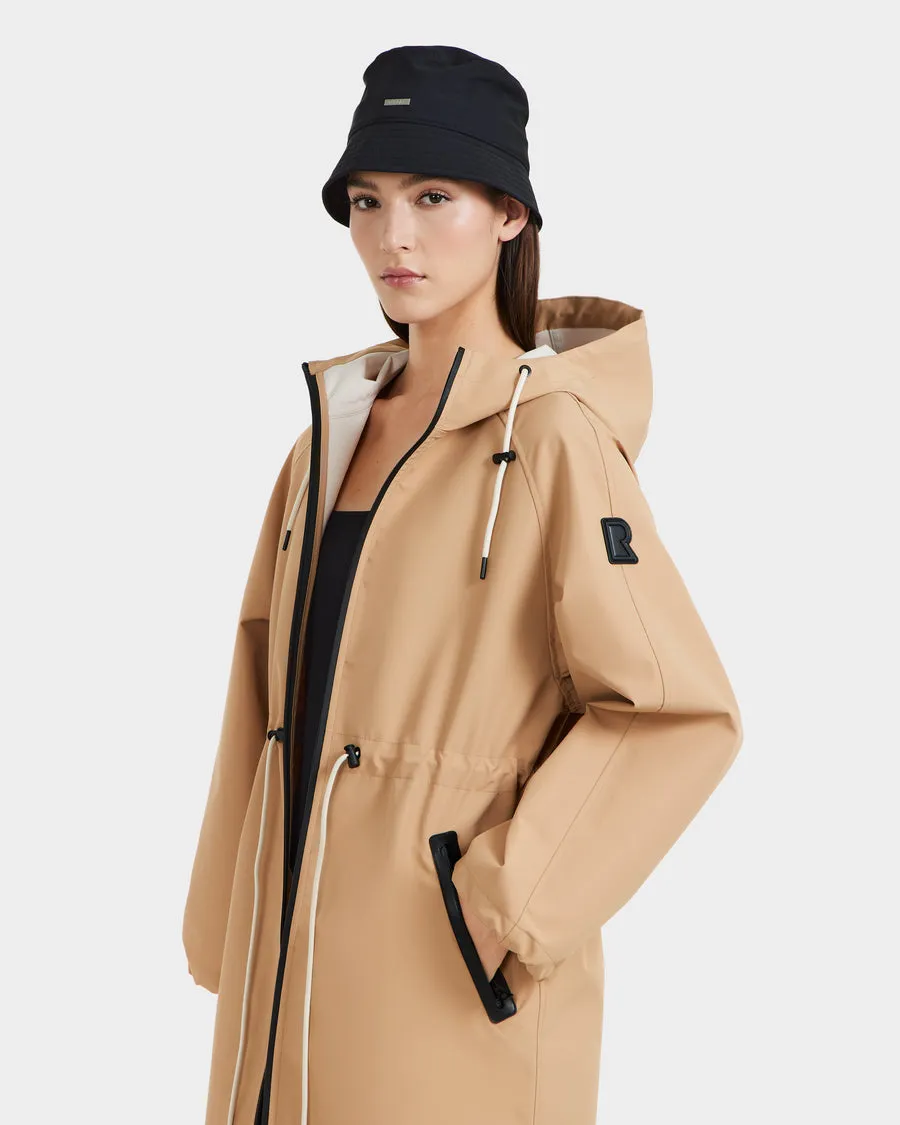 RUD-8125008 CARLA ALMOND LONG RAINCOAT