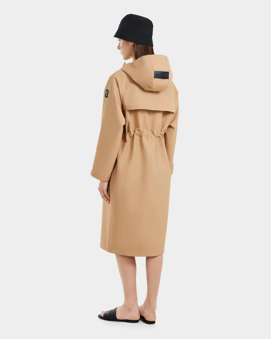 RUD-8125008 CARLA ALMOND LONG RAINCOAT