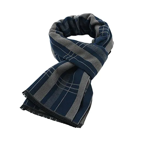 Scarf Warm and Soft Winter Scarf Scarf Knitted Plaid Winter Long Scarves Light Blue One Size
