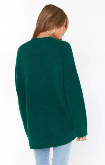 SHOW ME YOUR MUMU CLASSIC CREWNECK SWEATER - GREEN