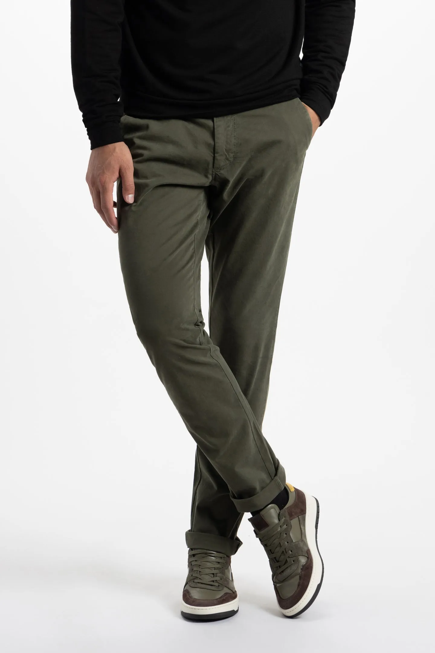 Soft Cloth Chino in Stretch Twill - Deep Depths