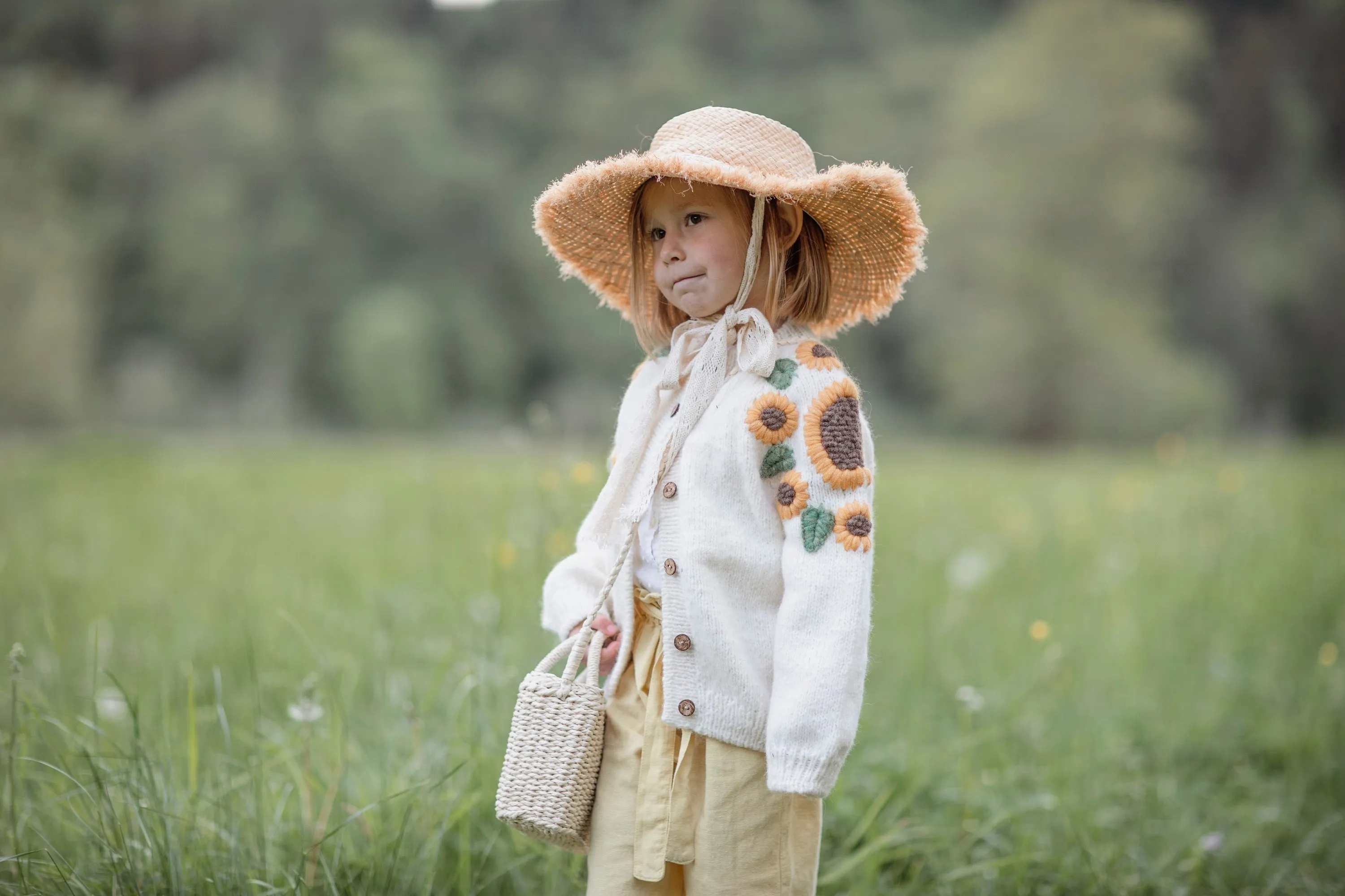 Sunflowers cardigan | Off white