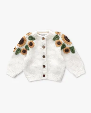 Sunflowers cardigan | Off white