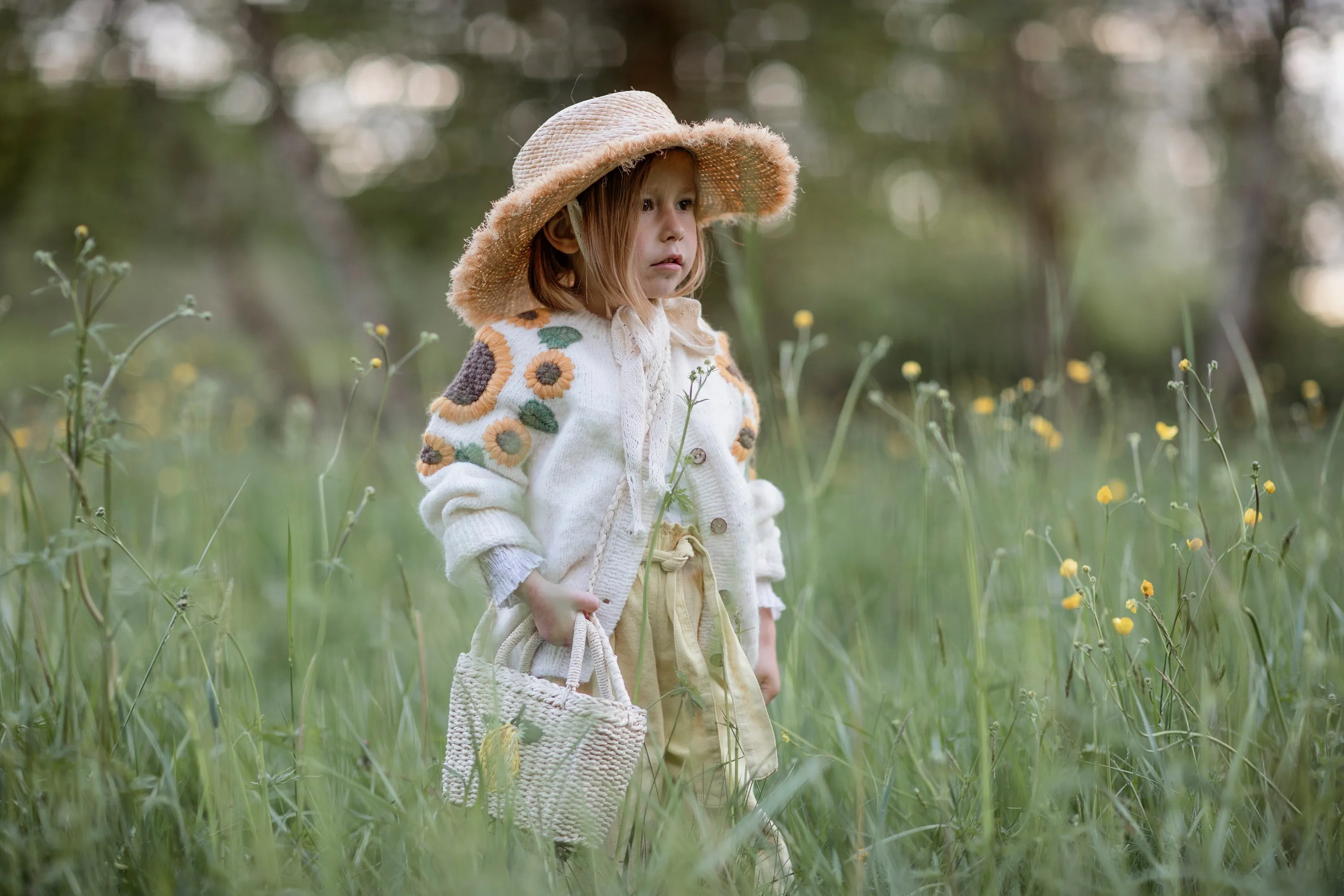 Sunflowers cardigan | Off white
