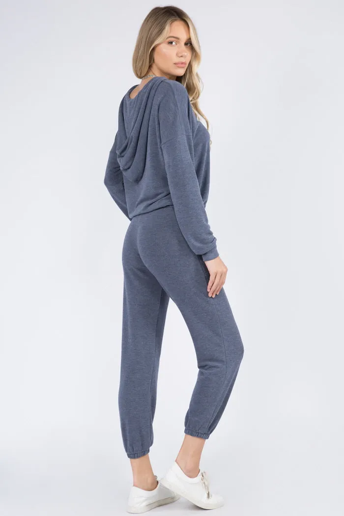 Super Soft Contrast Stitch Detail Hoodie