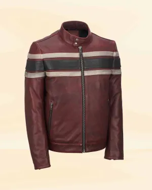 The Cognac Commuter leather jacket