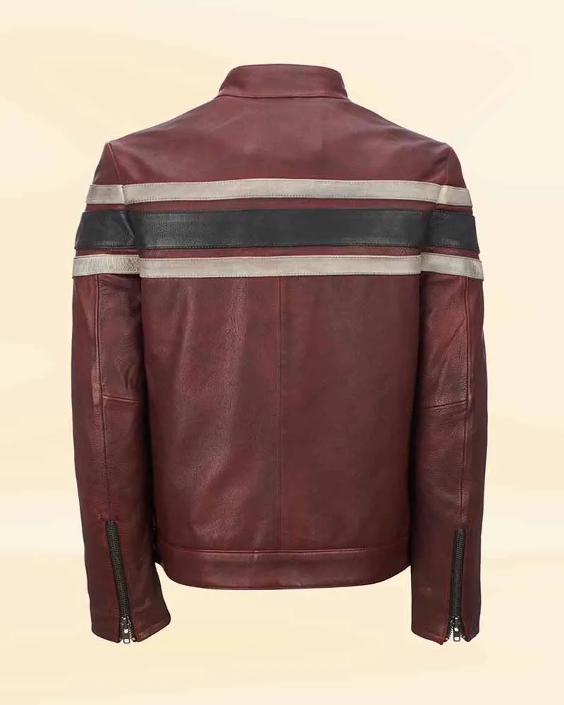The Cognac Commuter leather jacket