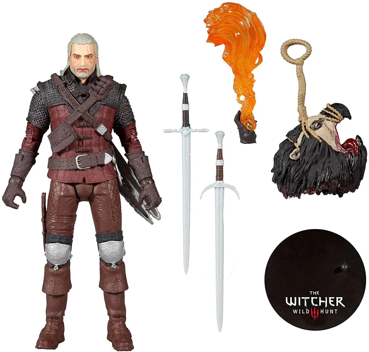 The Witcher 7 Inch Action Figure | Geralt of Rivia (Wolf Armor) Chase Figure