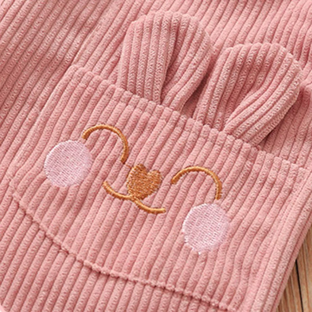 Toddler Girls Rabbit Corduroy Solid Trousers Girls Wholesale Clothes