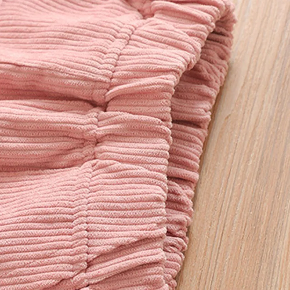 Toddler Girls Rabbit Corduroy Solid Trousers Girls Wholesale Clothes