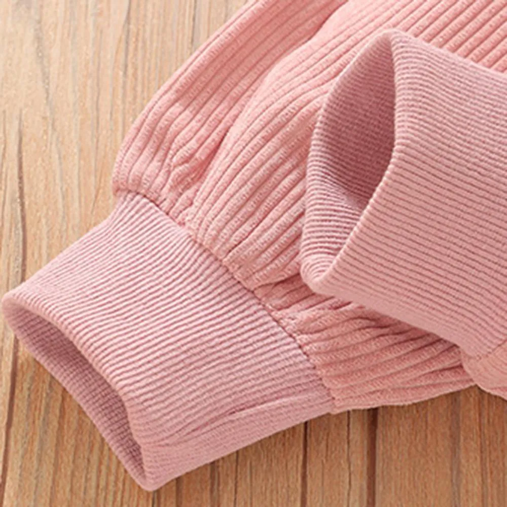 Toddler Girls Rabbit Corduroy Solid Trousers Girls Wholesale Clothes