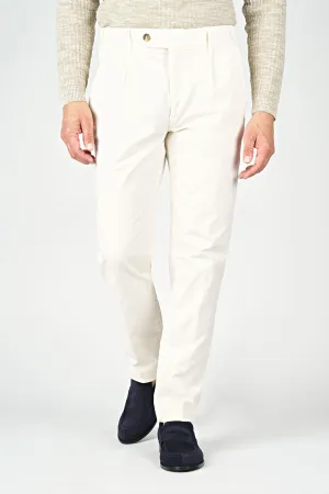 Twill Pleated Trousers - Washed Effect