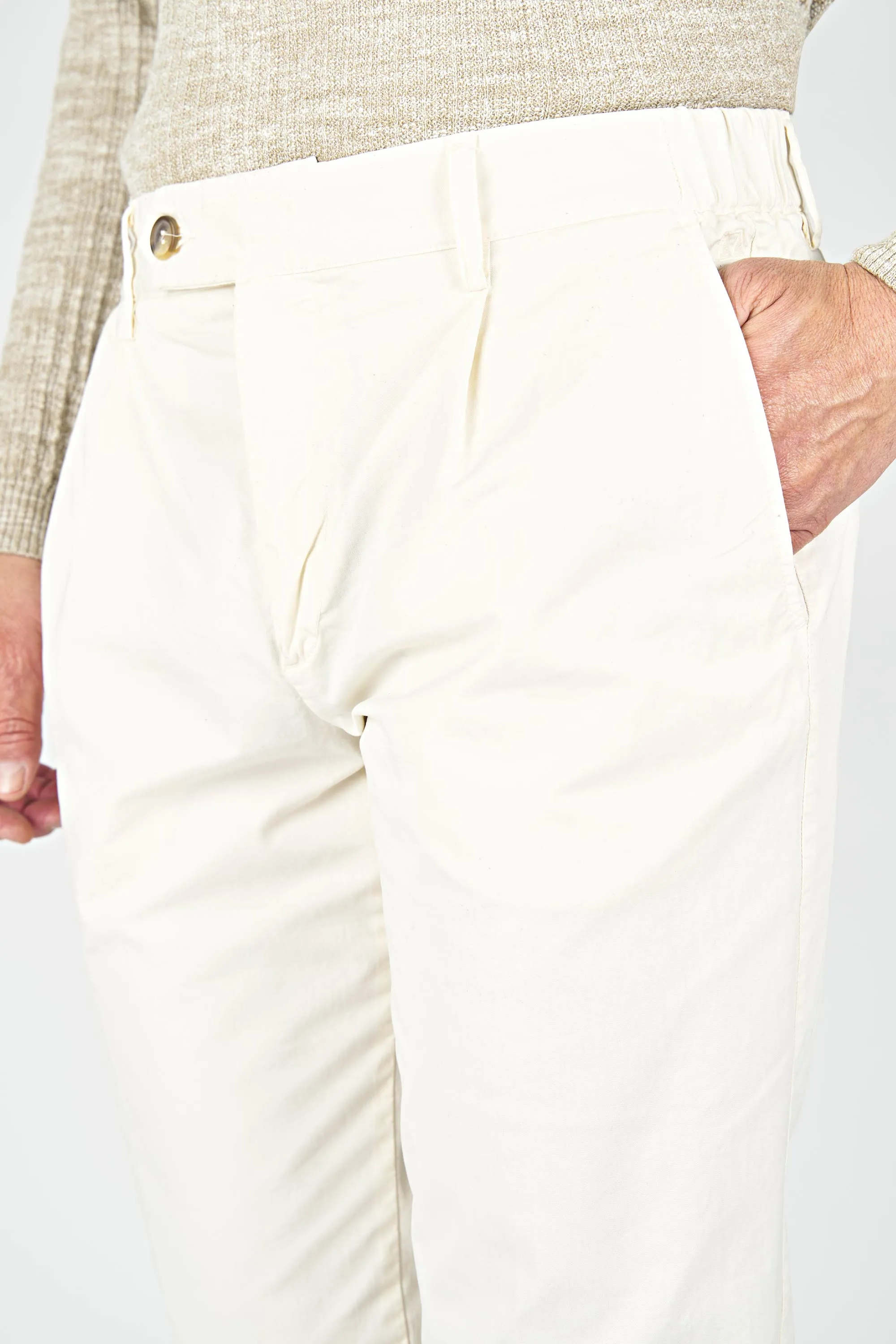 Twill Pleated Trousers - Washed Effect