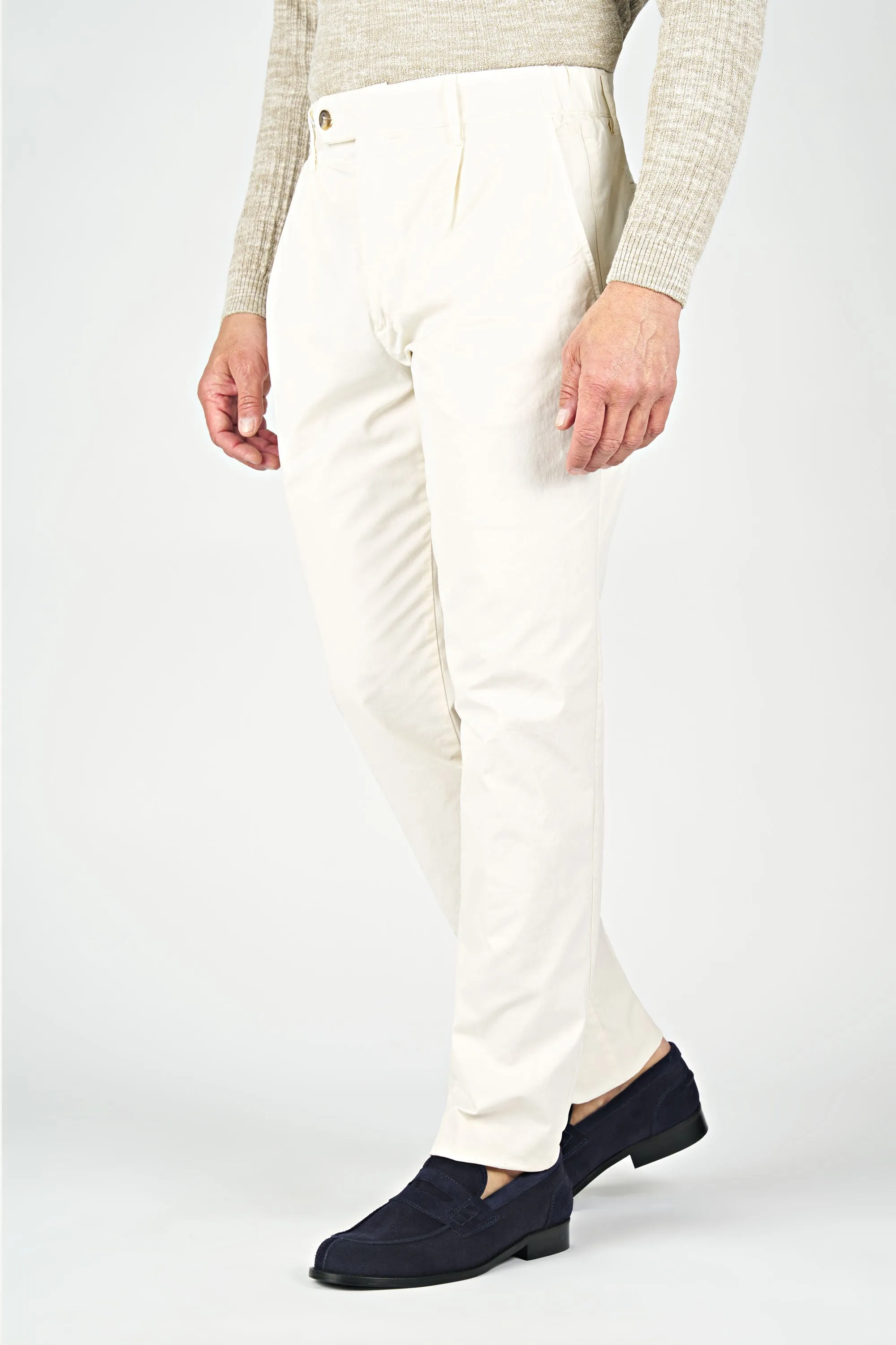 Twill Pleated Trousers - Washed Effect