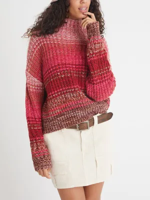 Valerie: Ombre Mockneck Pullover Sweater