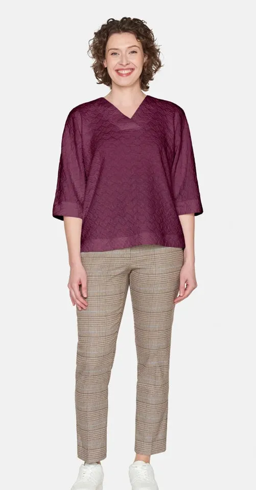 Winter White/Wine Top - Brandtex