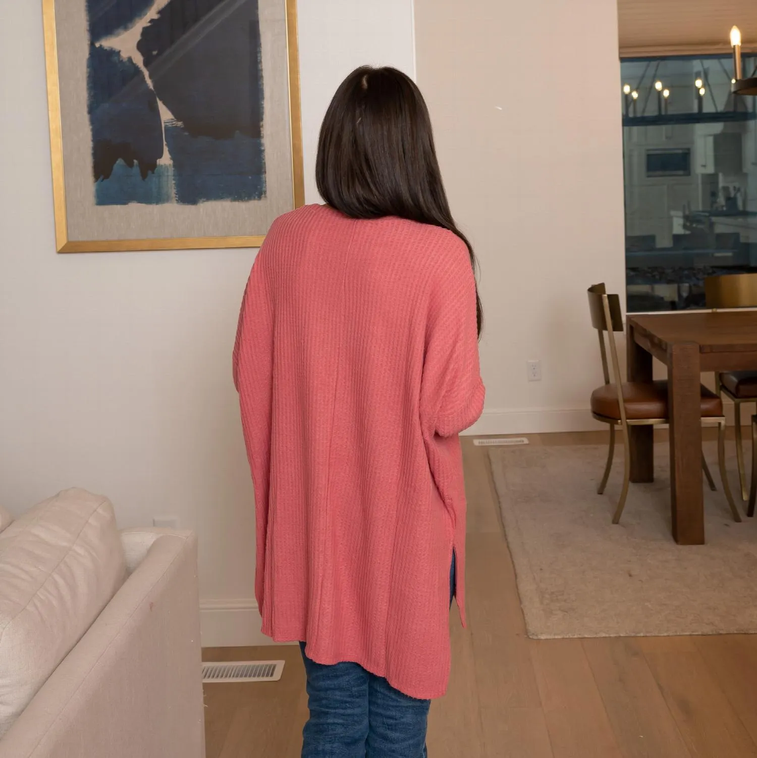 Women's Oversized Waffle Knit Sweater