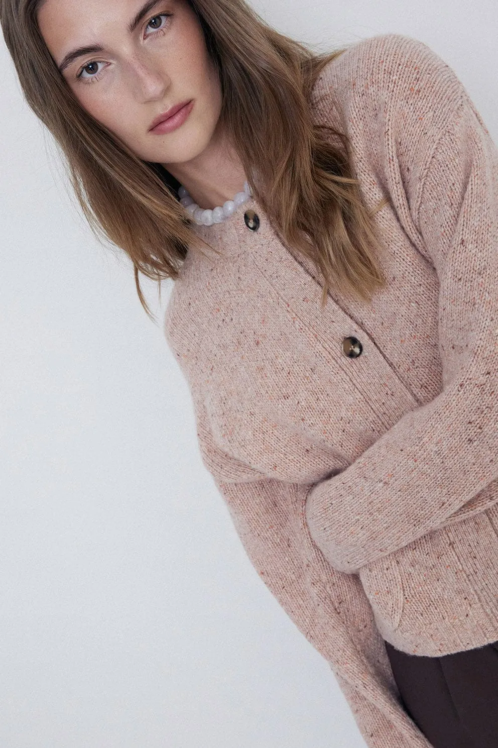 Wool Cardigan - Pink