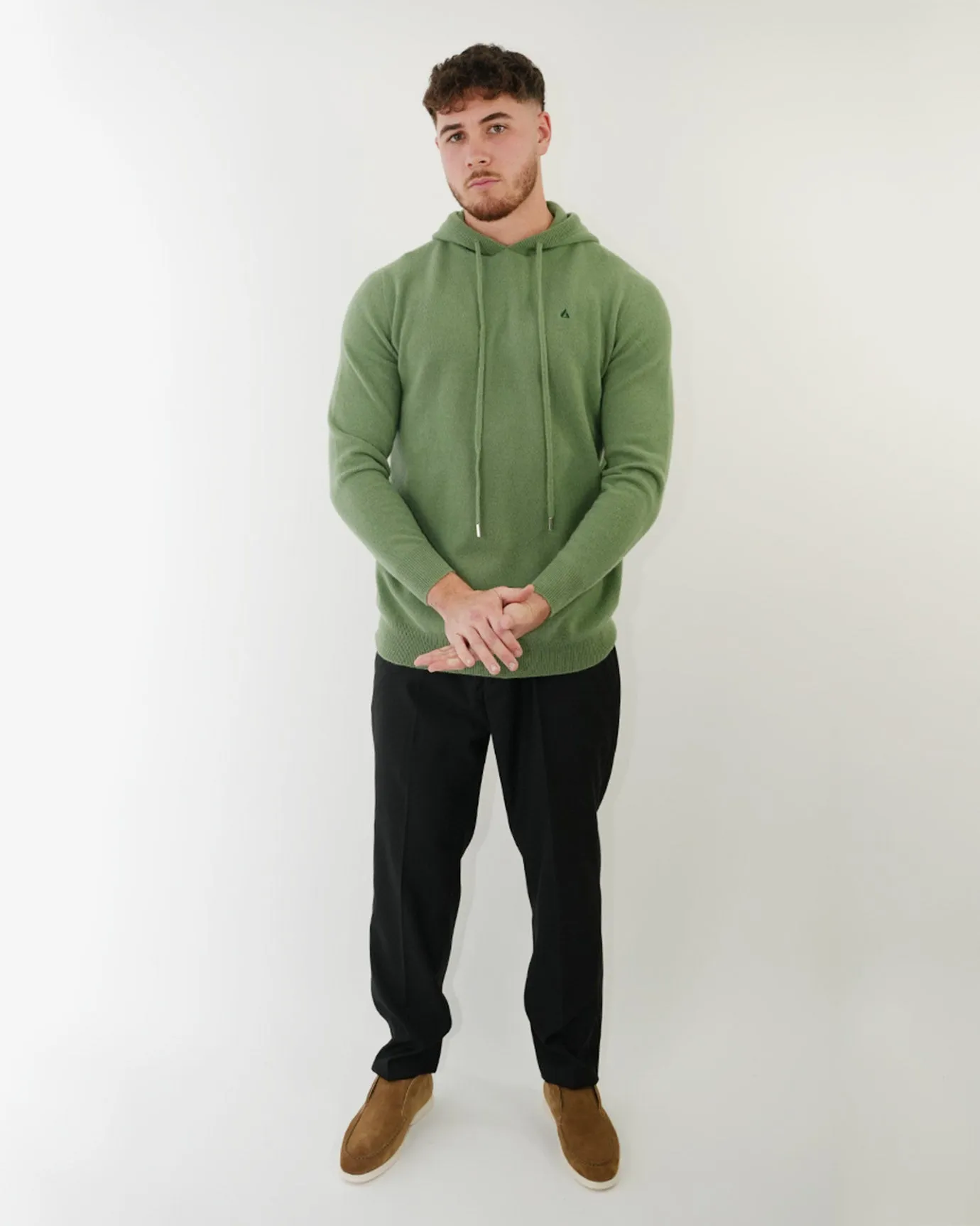 Wool Classy Hoodie - Green & Dark Green Logo