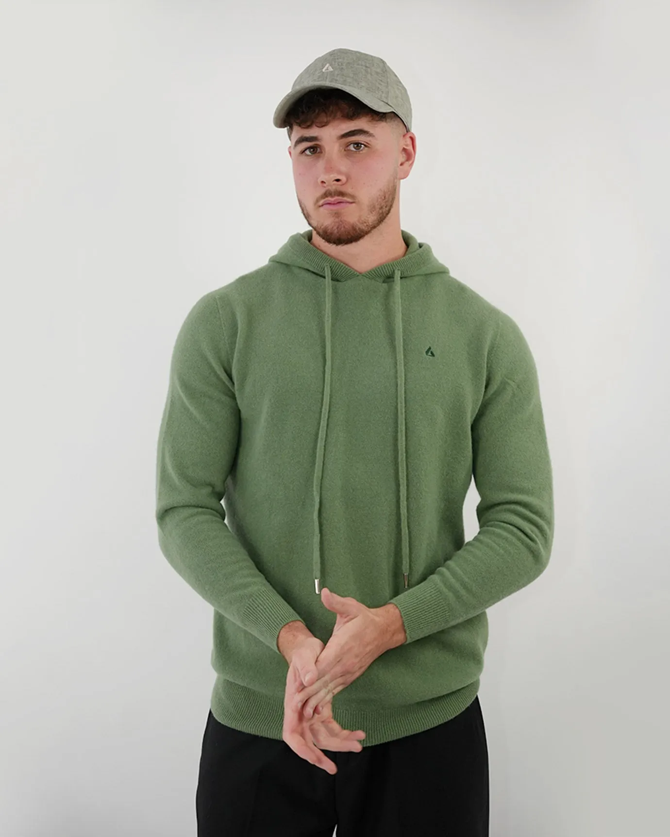 Wool Classy Hoodie - Green & Dark Green Logo