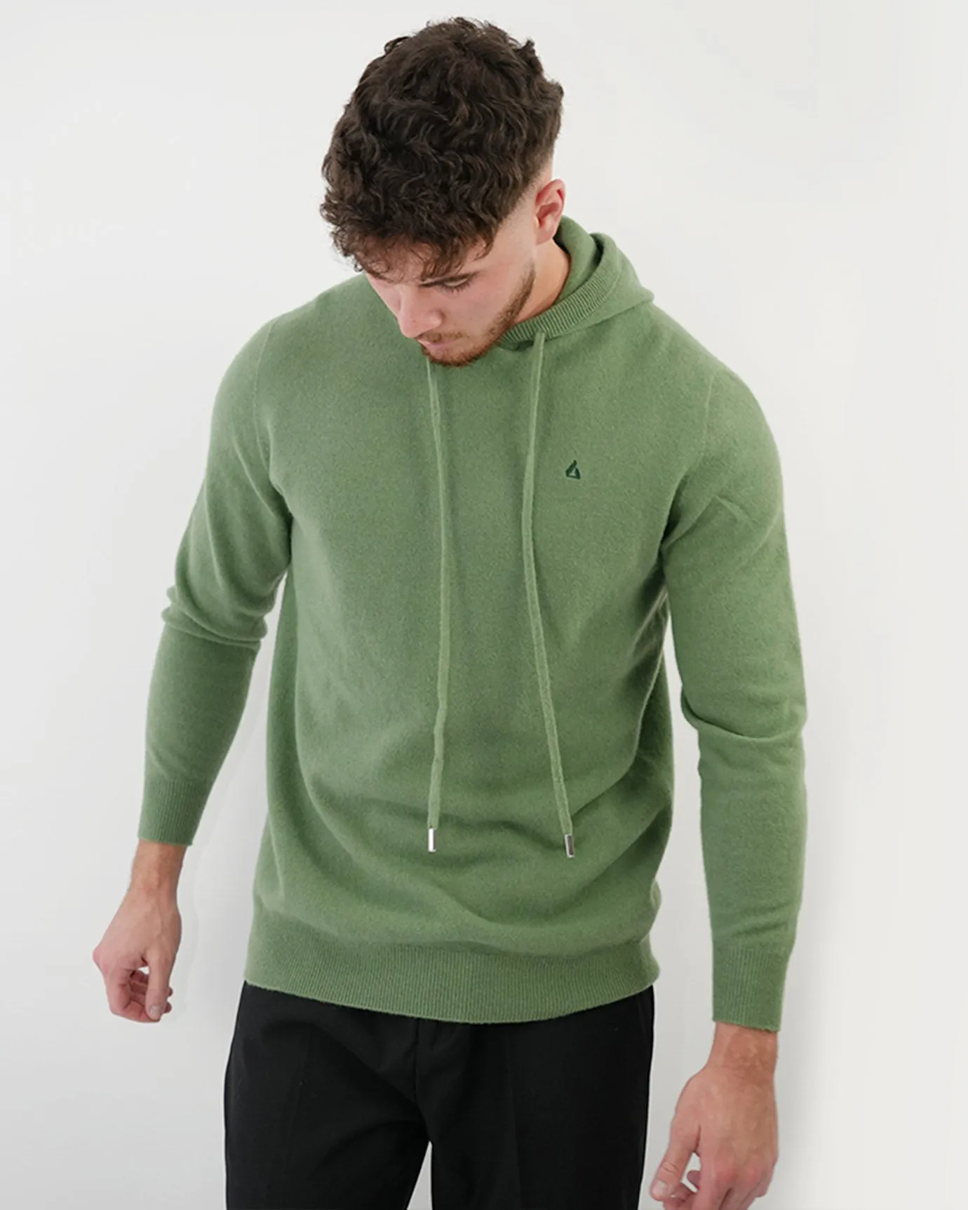 Wool Classy Hoodie - Green & Dark Green Logo
